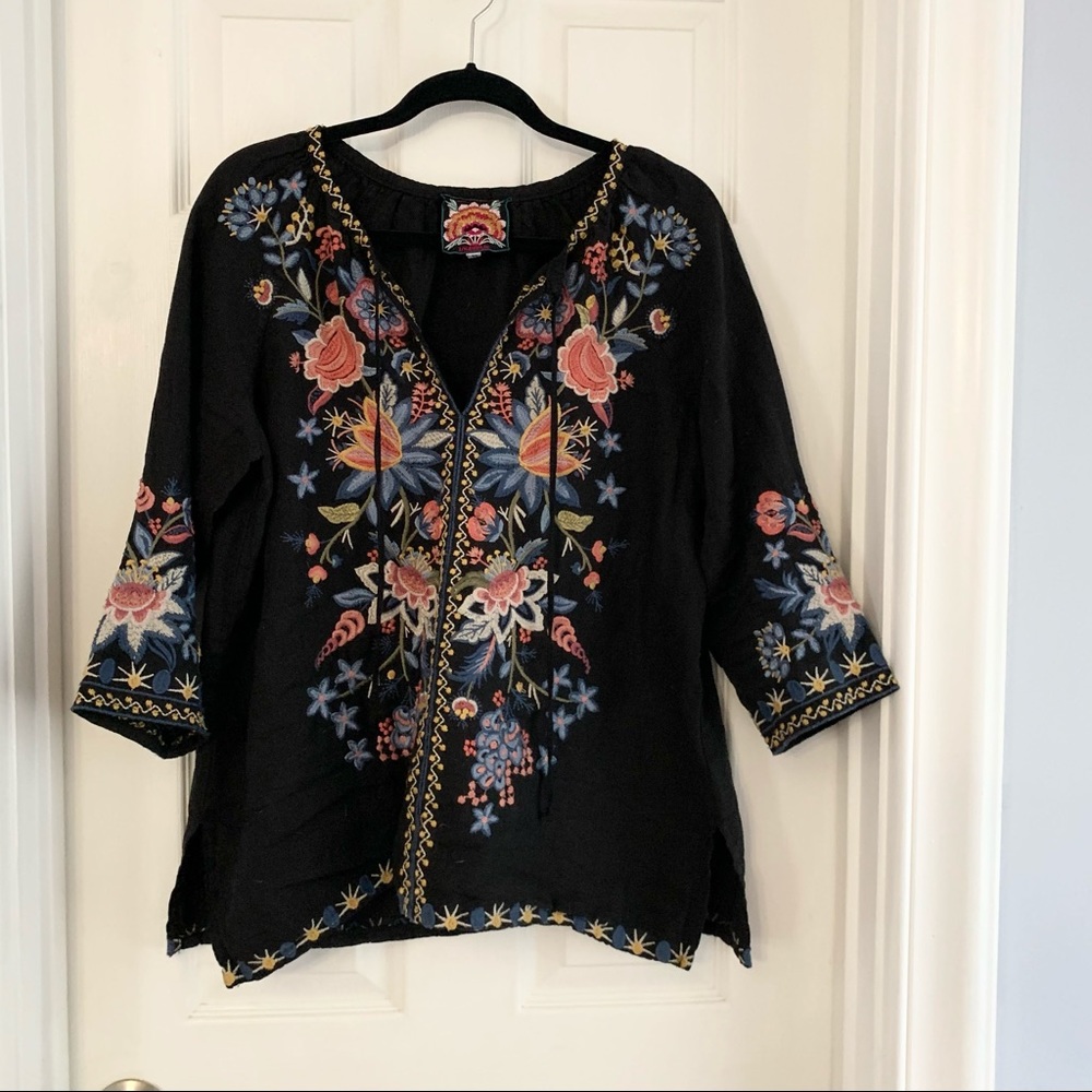 Johnny Was Embroidered Top